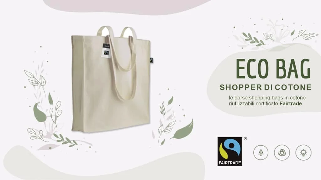 new shopper cotone fairtrade eco bag